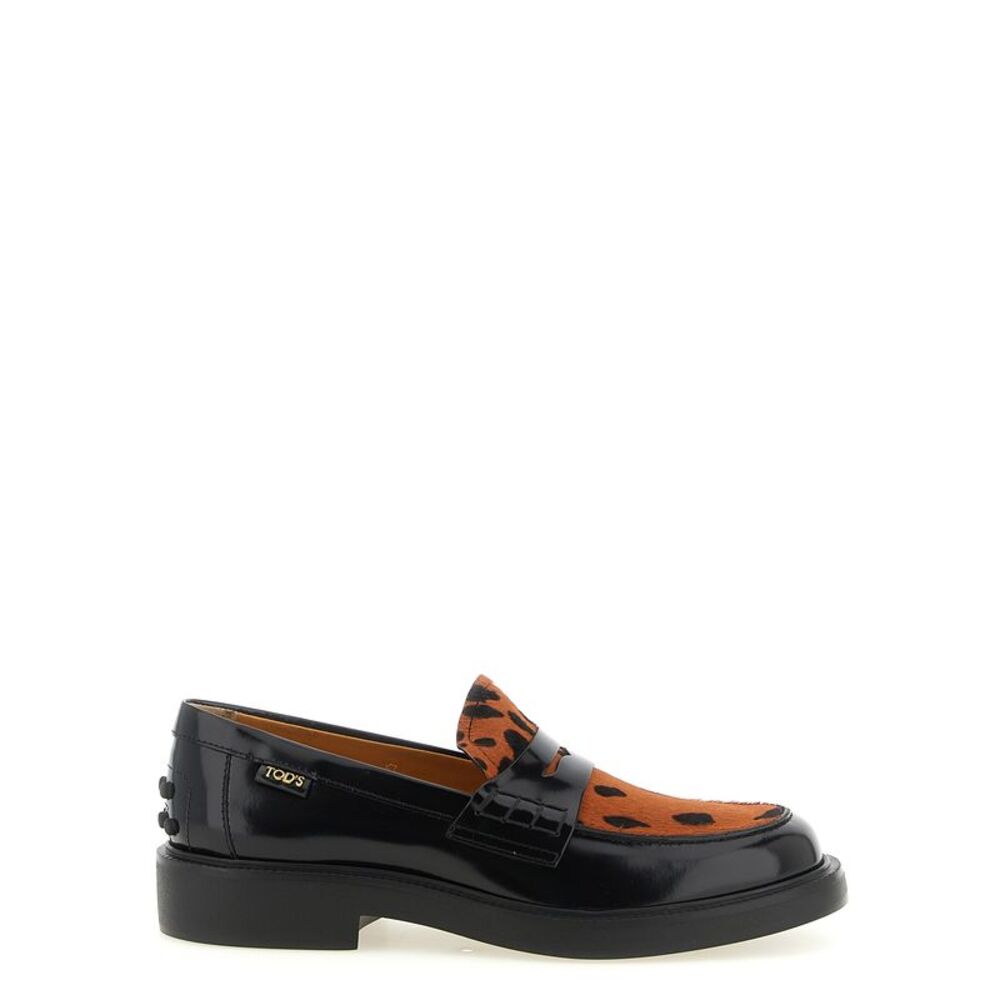 Tod's Black Calfskin Slip-On Women's Loafers
